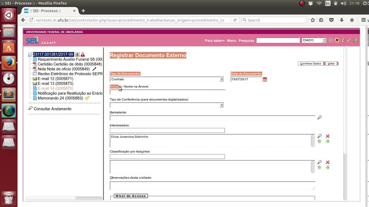 SEI! - Incluir documento externo