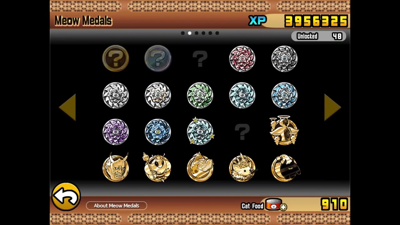 All my meow medals in battle cats