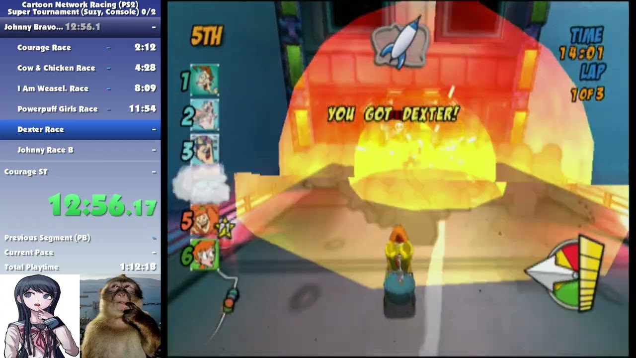 Cartoon Network Racing (PS2) Super Tournament in 2:00:37.433
