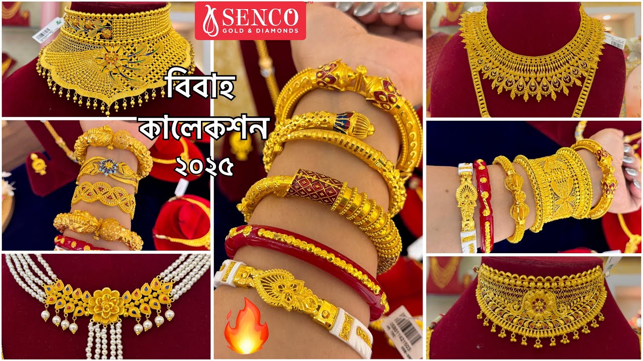 SENCO GOLD 3.1 গ্রাম থেকে কানেরদুল চোকার চিক 5.708 গ্রাম থেকে নেকলেস /Gold Glass Chur Bangles 2025