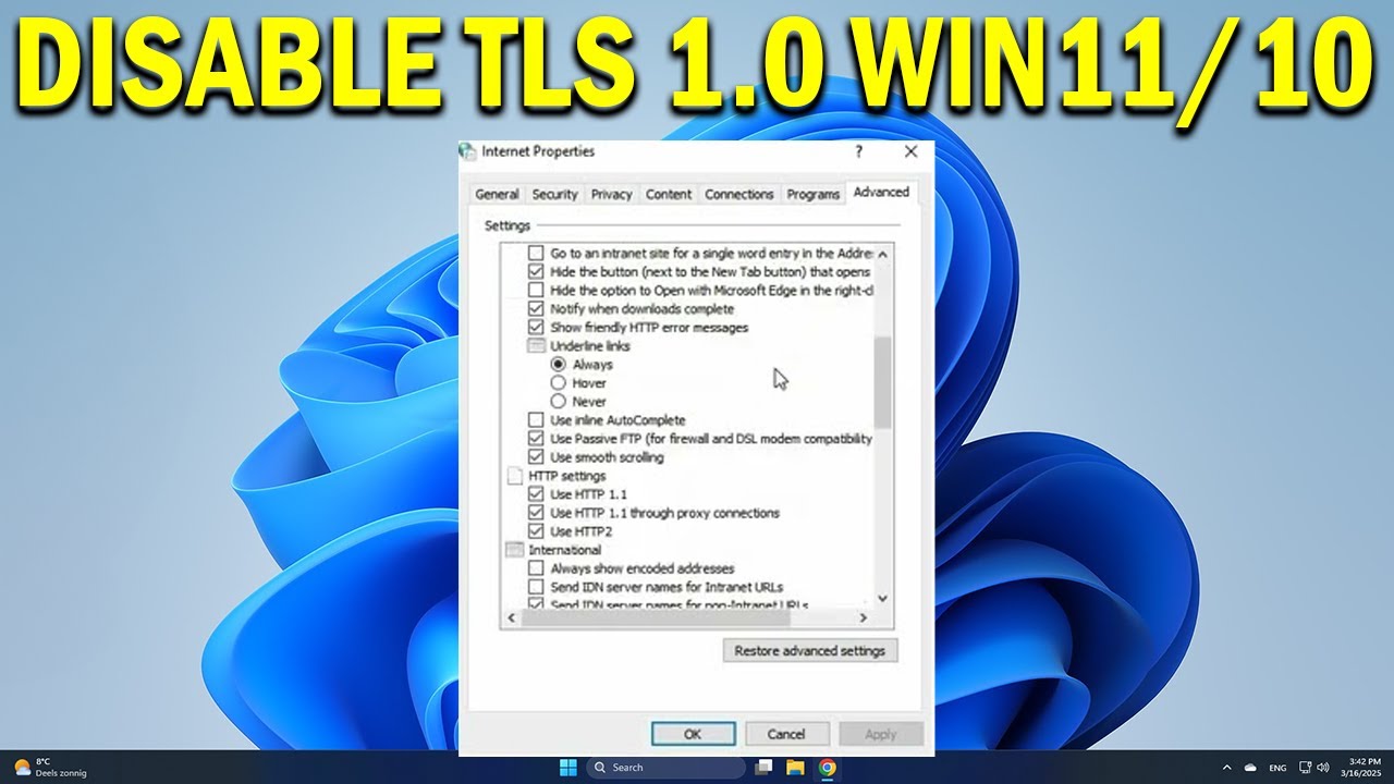How To Disable TLS 1.0 in Windows 11/10 - Quick Fix