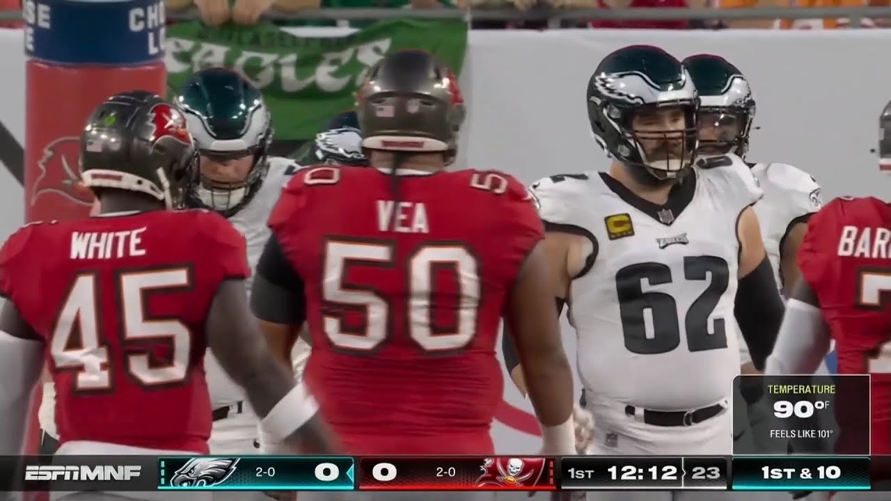 Jason Kelce vs Vita Vea (2023) | OL vs DL Matchup