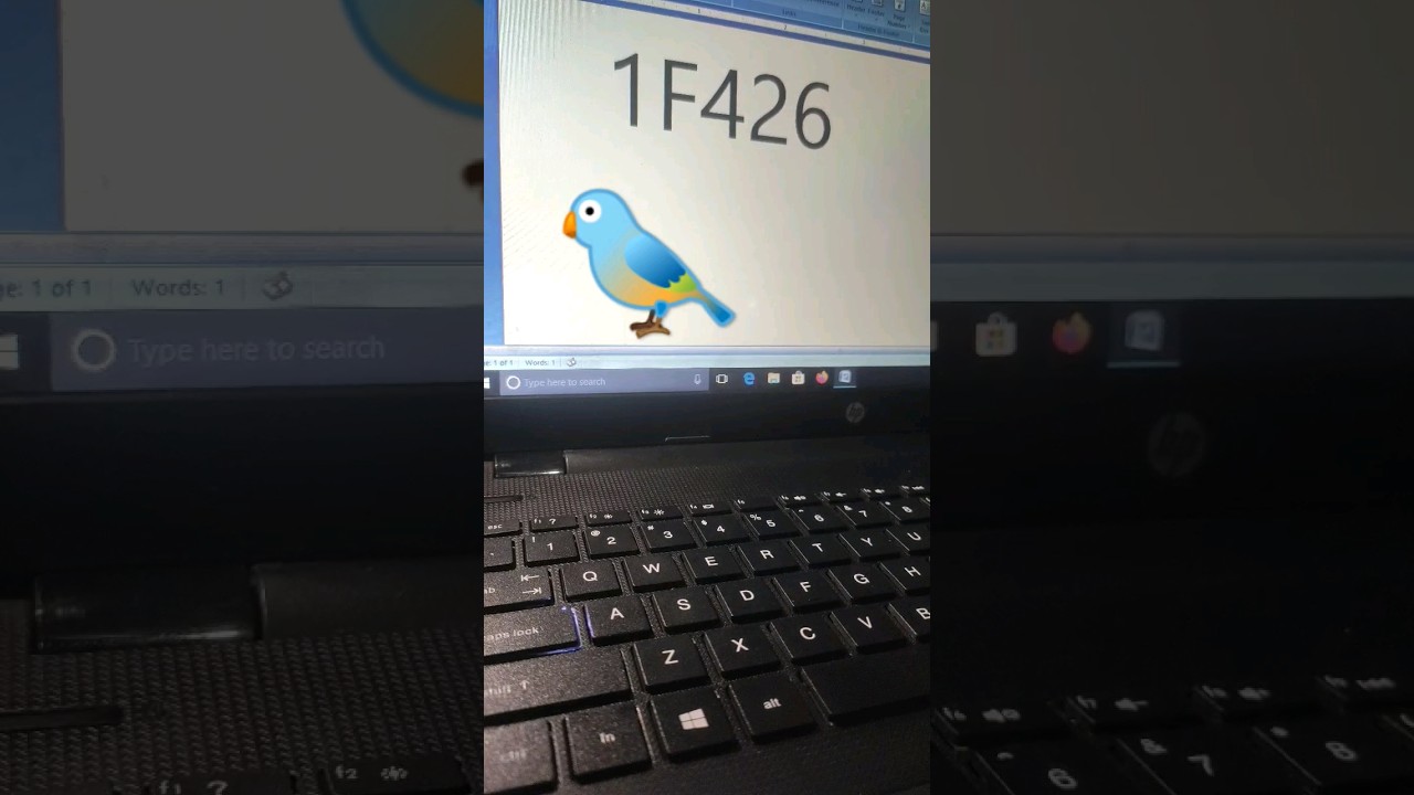 bird (🐦) drawing Ms Word shortcut key