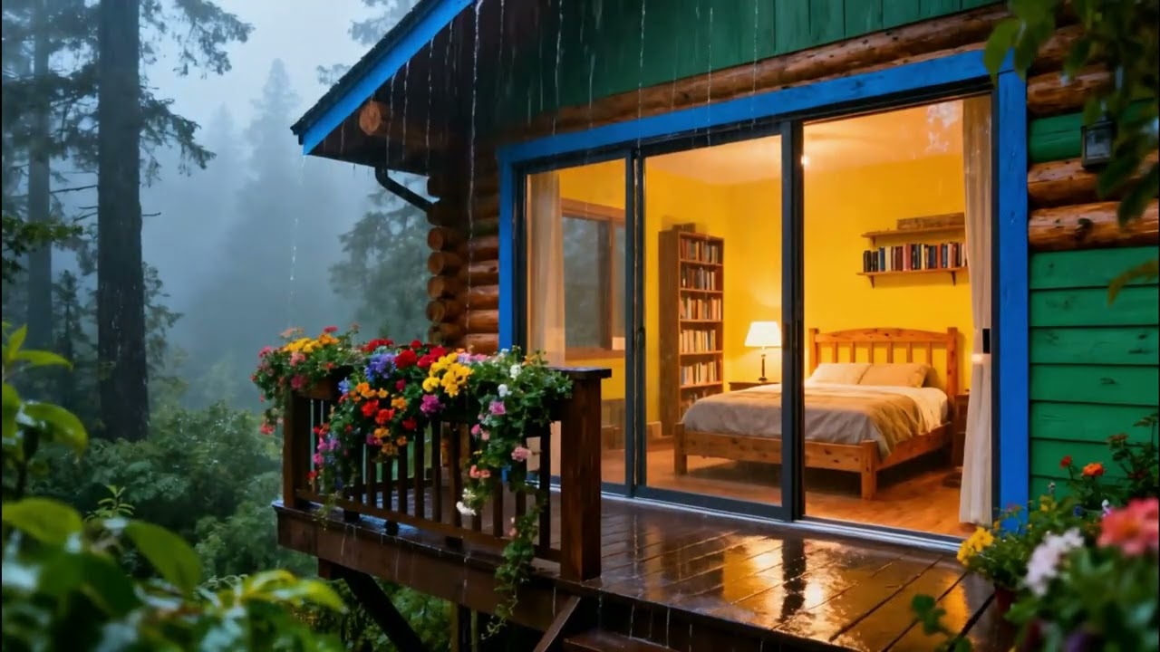 Peaceful Forest Rain ☔ Night Ambience for Sleep
