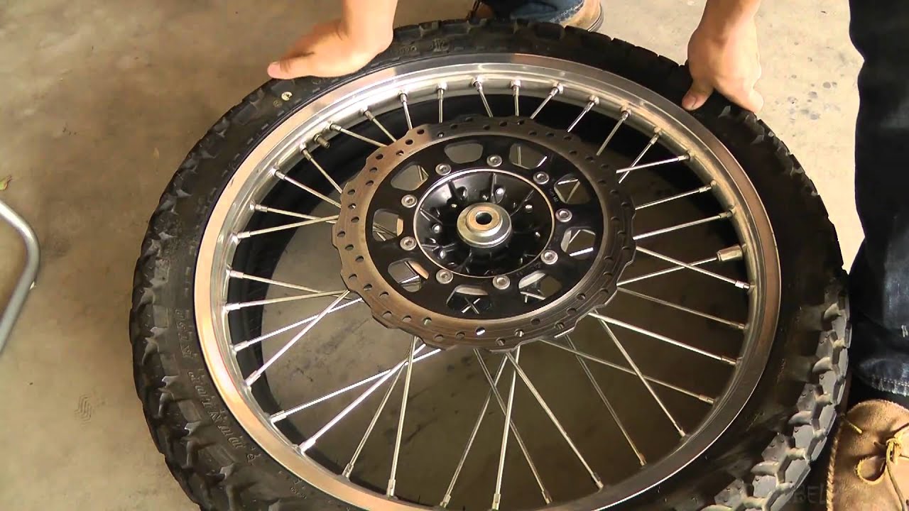 Changing the Front Tire on a 2009 KLR 650 Part 1 of 2