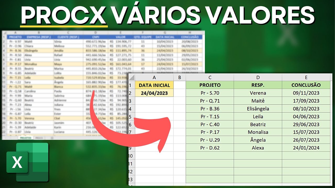 Como Usar ProcX no Excel para Retornar Vários Valores | Função de Busca