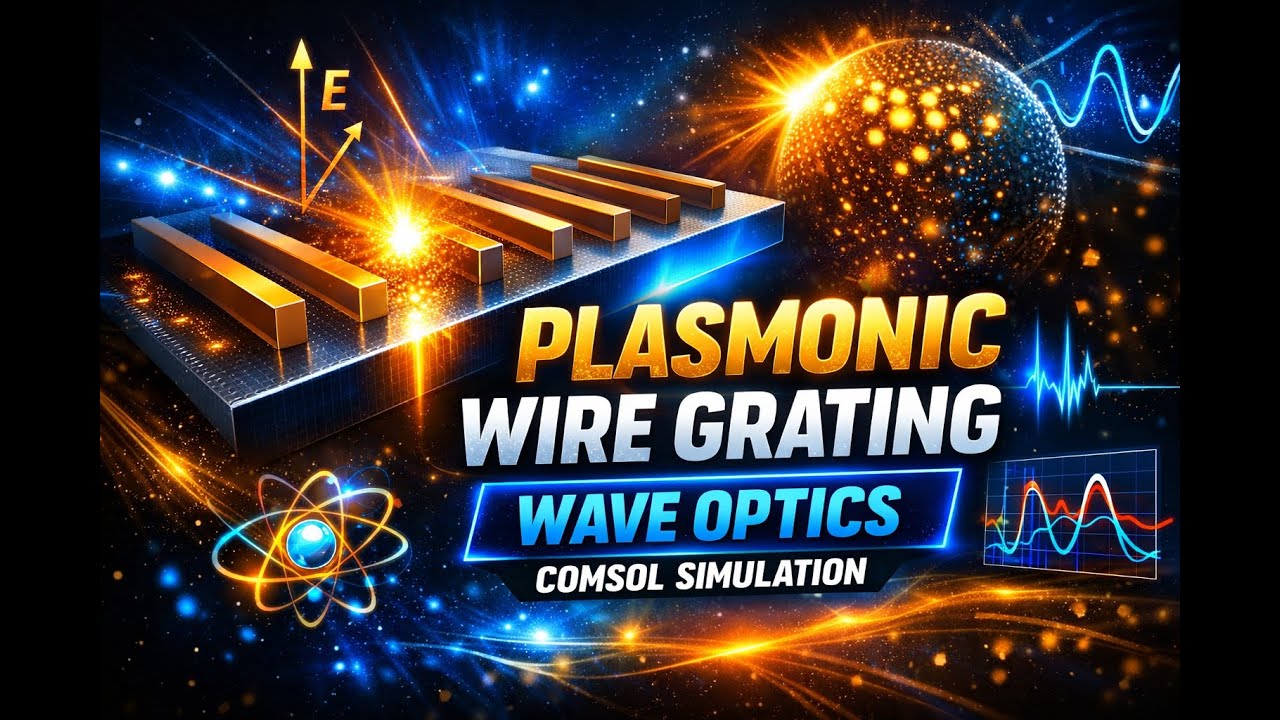 Plasmonic Wire Grating Wave Optics COMSOL Simulation | Nano-Photonics & Plasmonics