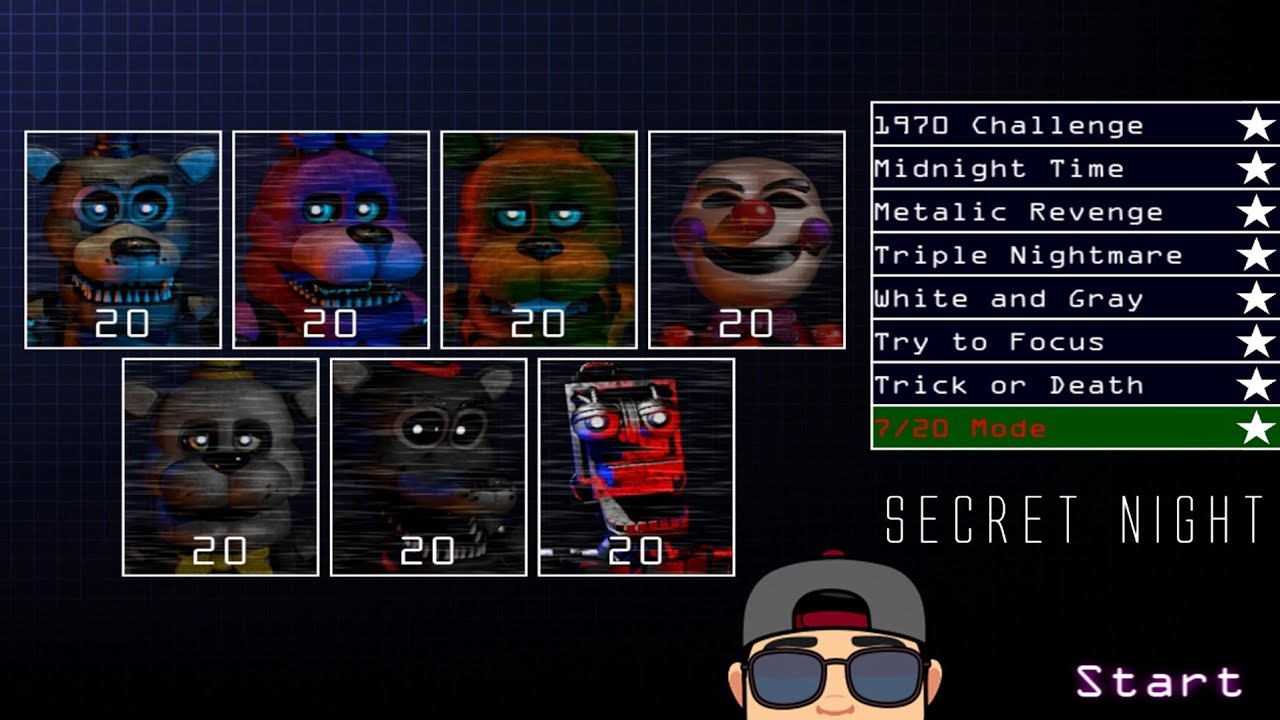 7/20 MODE + SECRET NIGHT | INSANE NIGHTS AT SNOWBALL'S | MODO 7/20 + NOCHE SECRETA | FNAF FAN GAME |