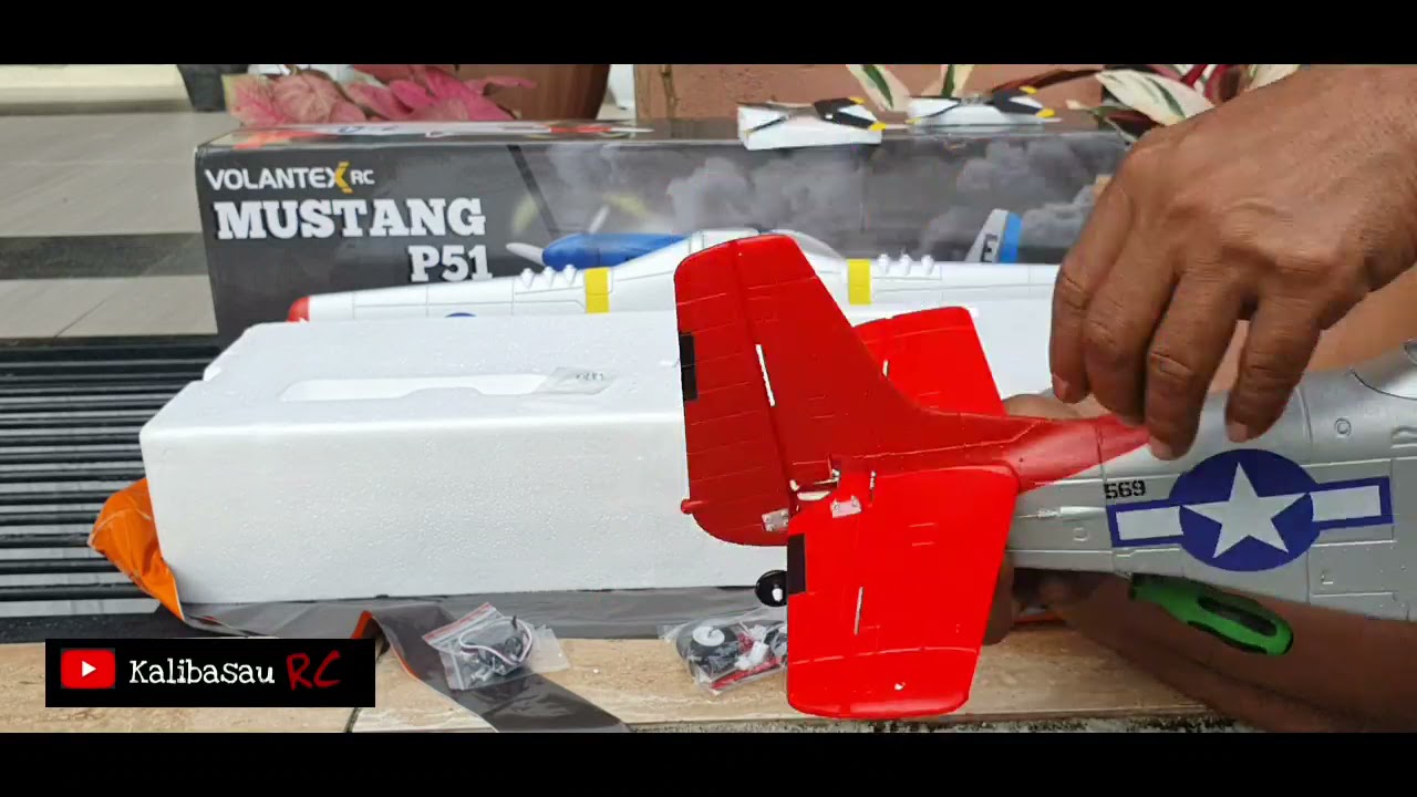 #hobbyrc, #rcplane || The Red Tail Tutorial How To Install Mustang P51 and Unboxing