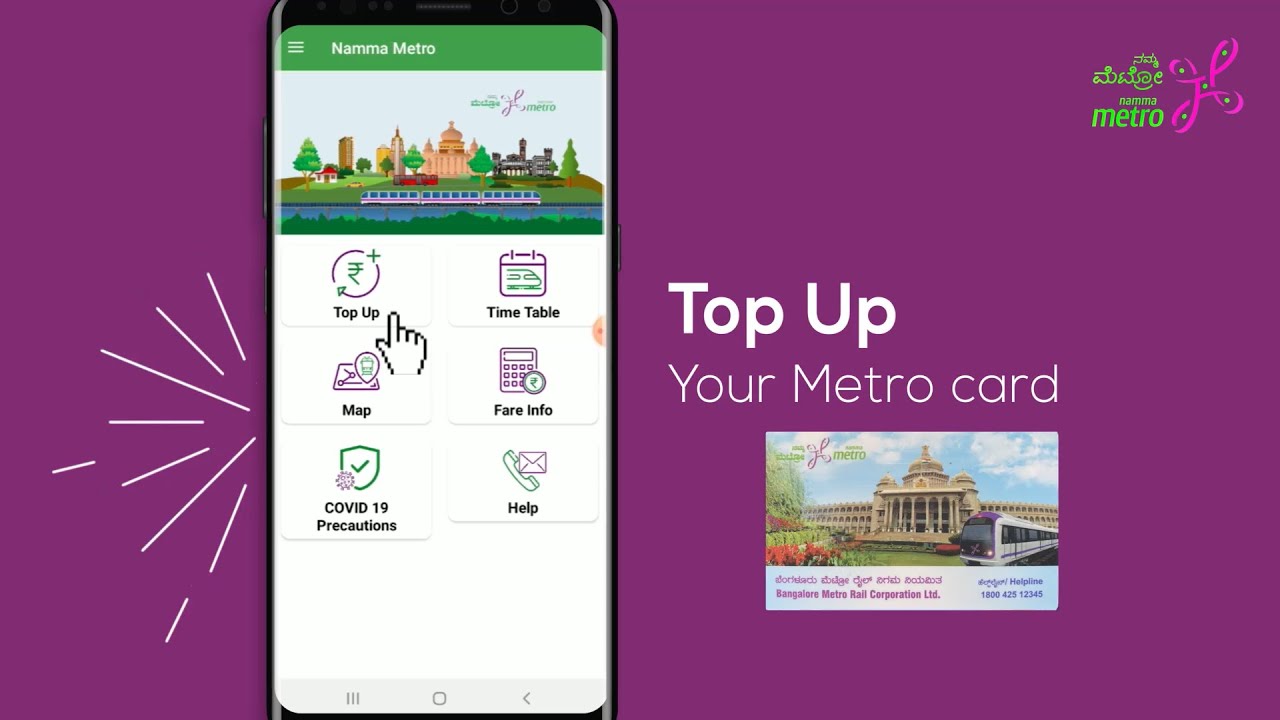 Top Up your Namma Metro card