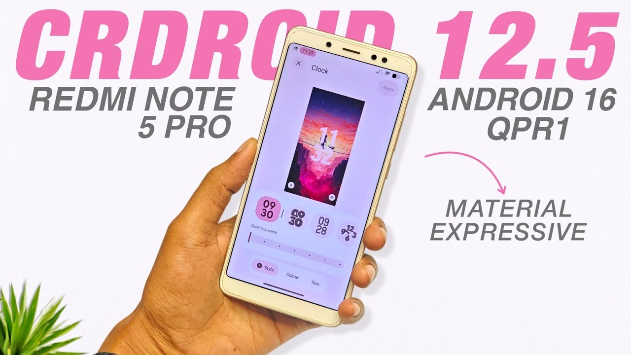 CrDroid v12.5 Android 16 QPR1 Update 😍 | Redmi Note 5 Pro | Material Expressive And More