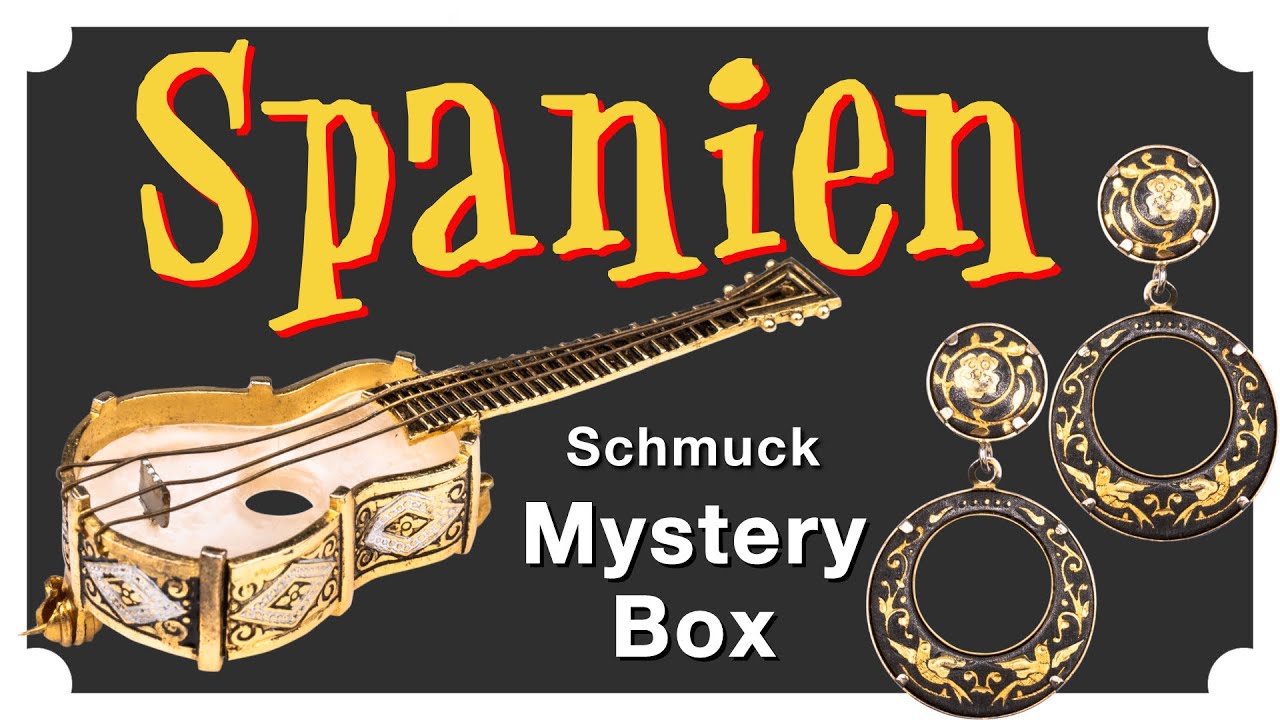 Vintage Schmuck aus Spanien gefunden!!!  Mystery Paket mit Damaszener Armbänder, Broschen, Ohrringe
