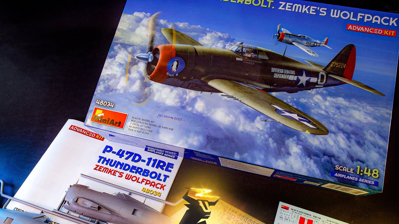 P-47D-11RE Thunderbolt. Zemke's Wolfpack. Advanced kit. MiniArt 1/48. Огляд + розпаковка