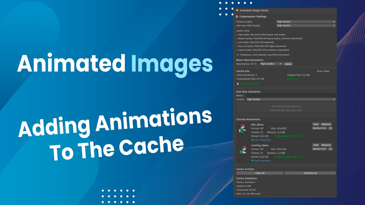 Unity Animated Images - Adding animations to the cache