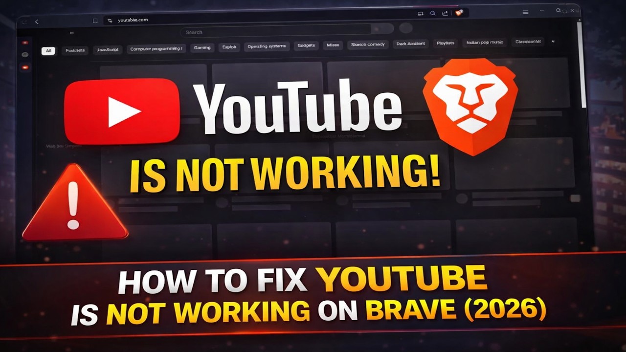 Как исправить проблему с неработающим YouTube в Brave (2026) ✅