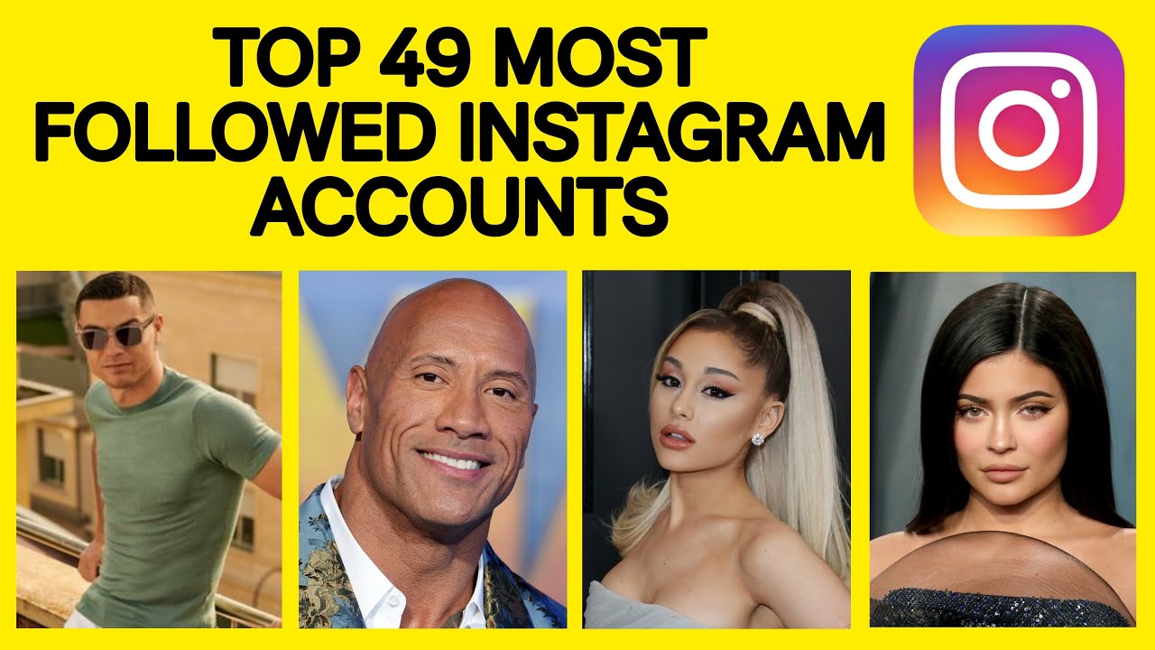 TOP 49 Most Followed Accounts On Instagram | Cristiano Ronaldo, Dwayne Johnson | Data Visualizer 49