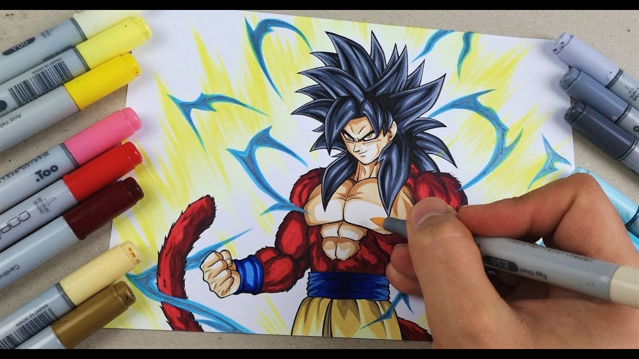Drawing Goku SSj 4 | TolgArt