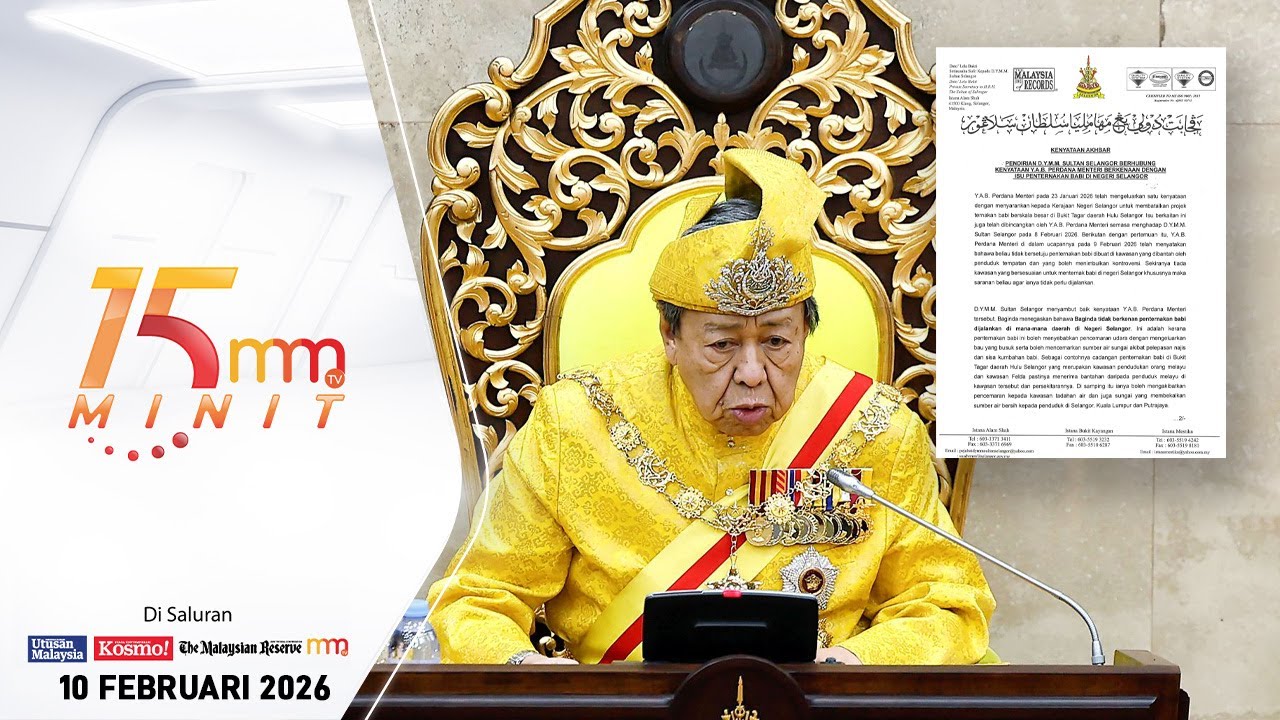 Sultan Selangor larang ada penternakan babi di Selangor | 15 MINIT MMTV 10 Februari 2026