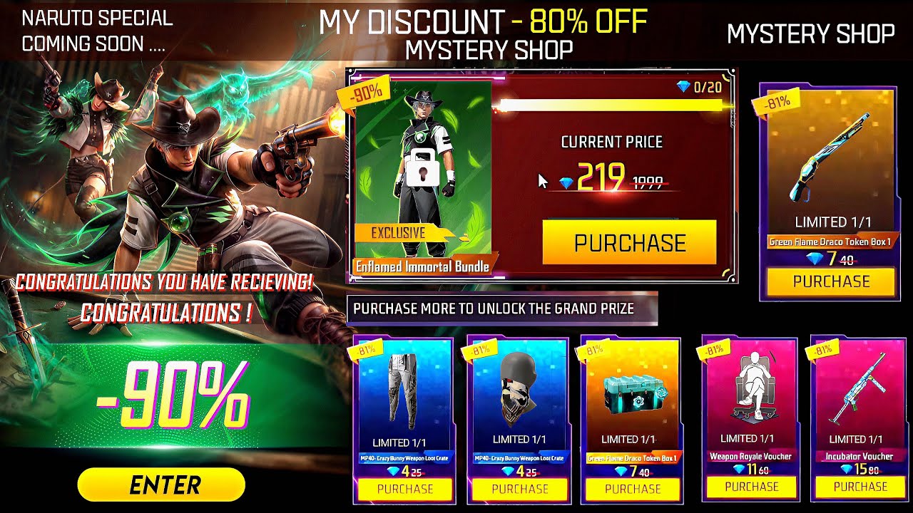 New Mystery Shop Discount Event Free Fire 🔥🤯| Next Lucky Wheel | free fire new event | ff new event