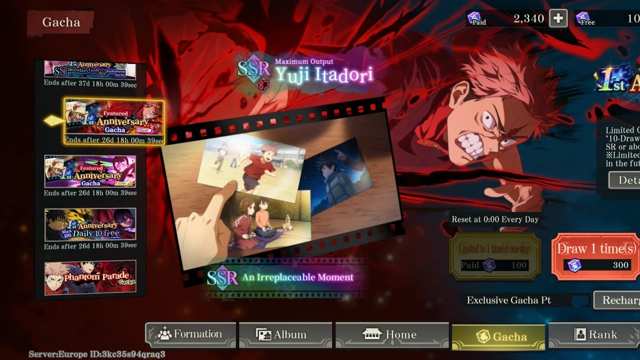 1st Anniversary Yuji & Todo Insane Summons | JJKPP GLB
