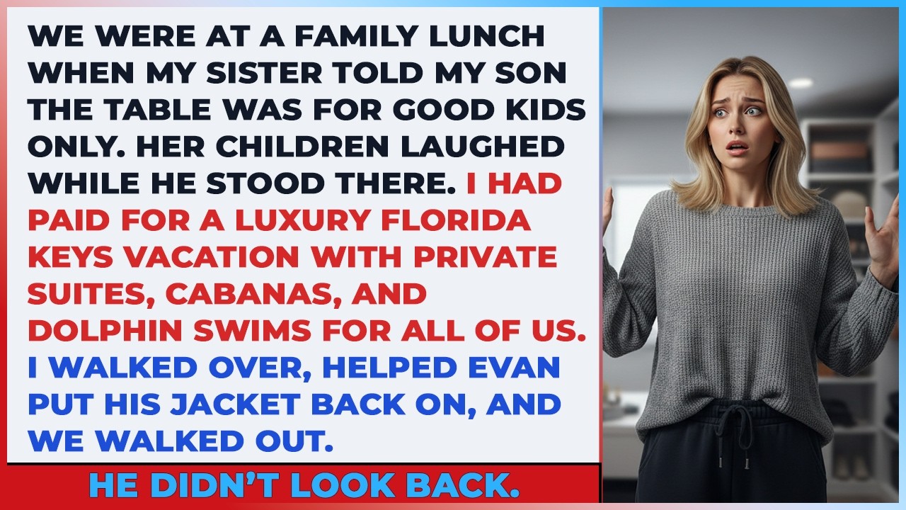 At Lunch, She Said “Good Kids Only” to My Son—Then I Helped Him Put His Jacket On
