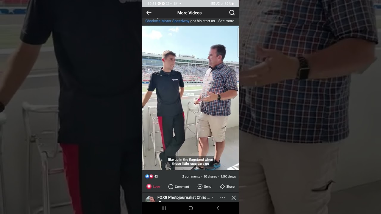 Fox 8 Chris  Weaver interview with Nick "bubbles" Bronson ft Gatlin Balbi as a flagman
