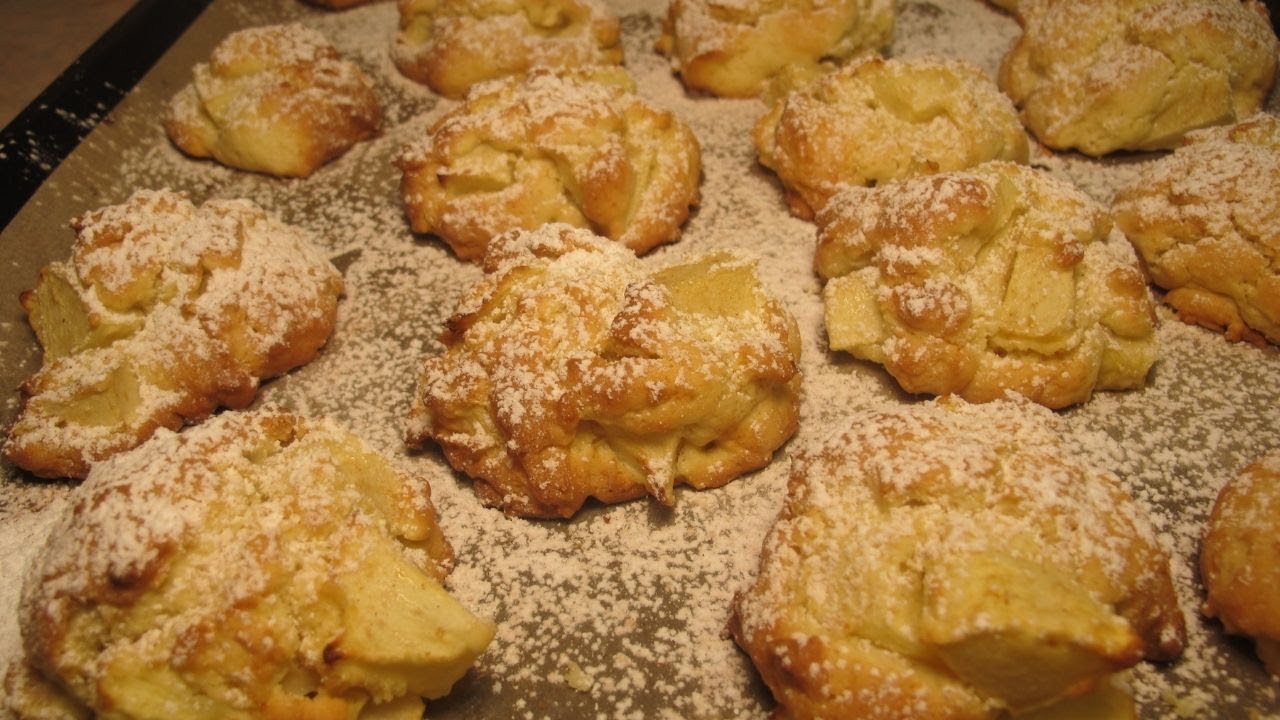 ПУХКАВИ  СЛАДКИ С ЯБЪЛКИ - без месене ,  вкусни и лесни за приготвяне Biscotti con mele .