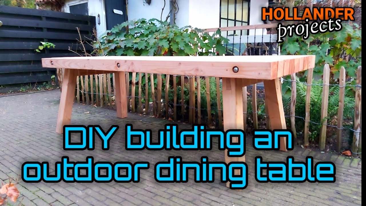 DIY building a solid outdoor dining table - how to - woodworking - garden table - modern table