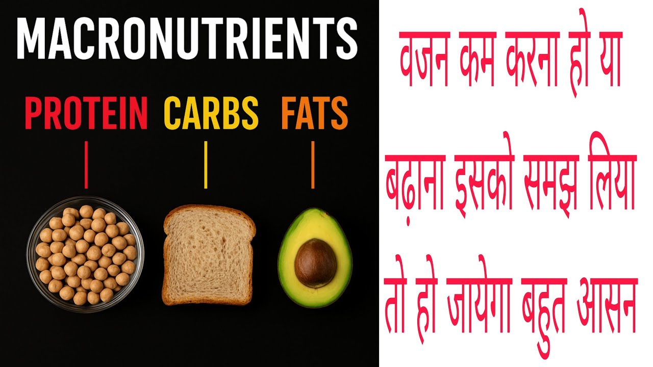 macronutrients,Protein, carbohydrates aur fats sab kuch samjhiye