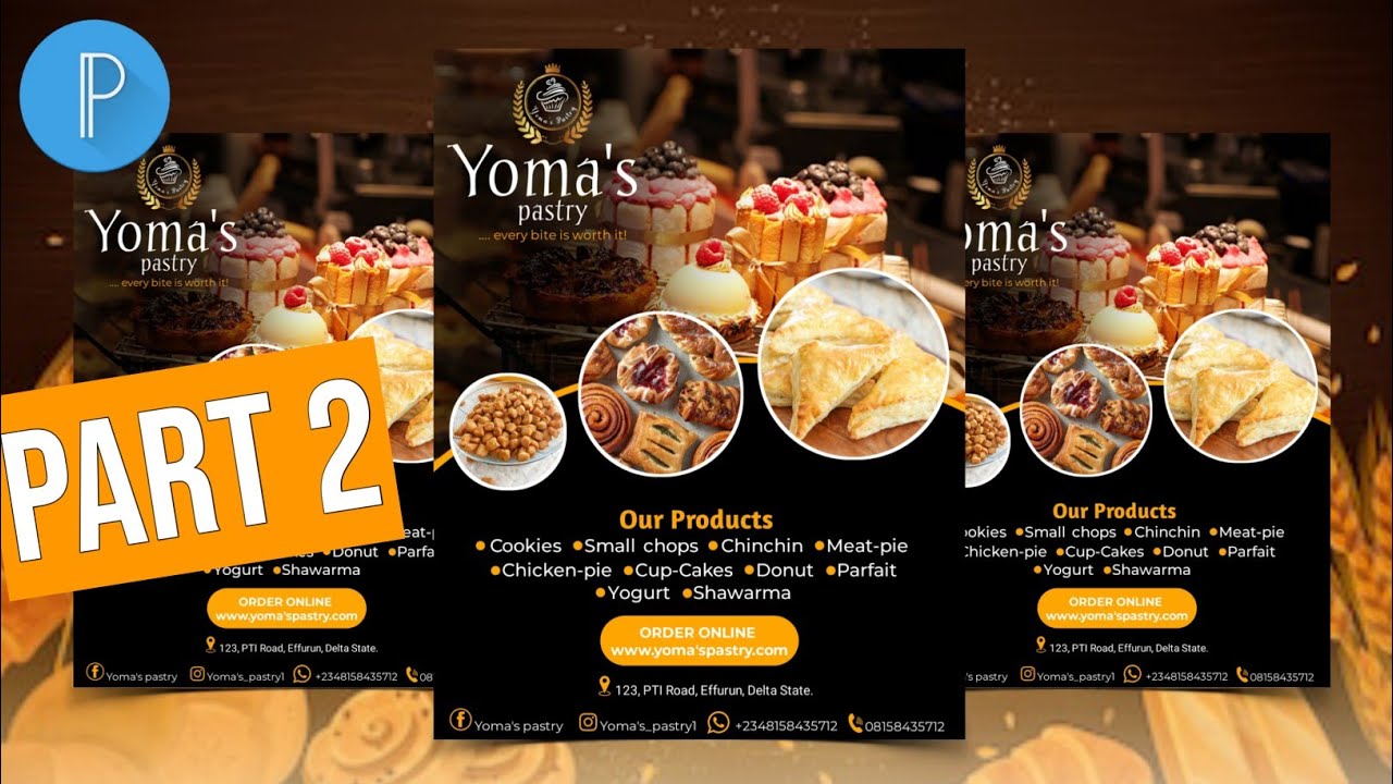 pastry flyer DESIGNED with pixellab | part 2