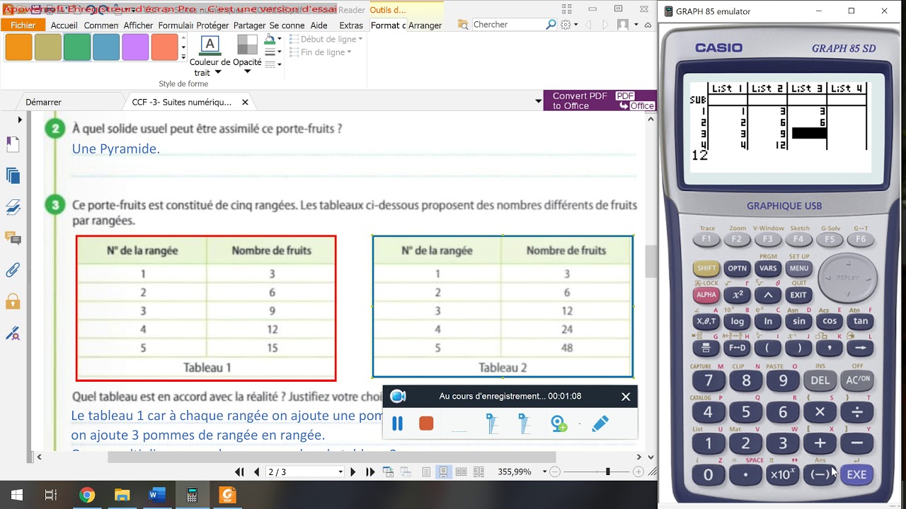 CASIO   Tracer un nuage de points