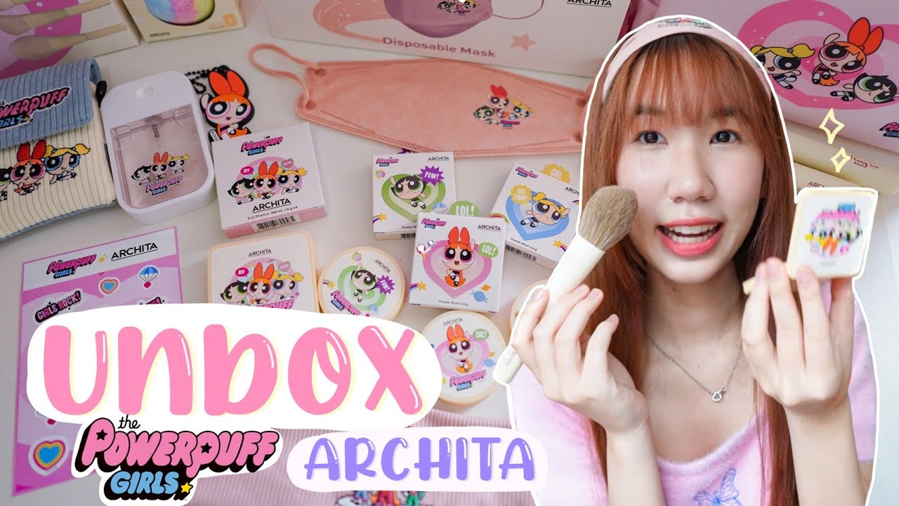 Unbox แกะพัสดุ ARCHITA คอลใหม่ ลาย The Powerpuff Girls เครื่องสำอางค์กระเป๋า แมส น่ารักๆ NonnyDiary
