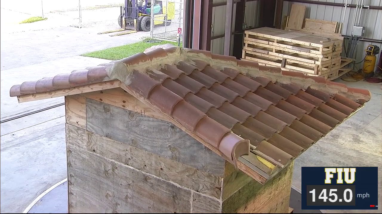 Destructive Roof Tile Testing for Hurricane Speed Winds at FIU Wall of Wind