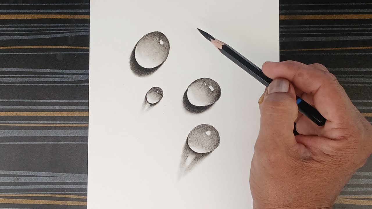 GP Like is live ! How to draw water drops by pencil.