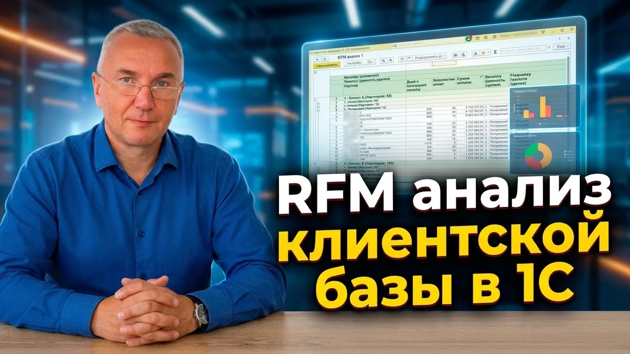 RFM анализ клиентской базы в 1С. Подробный разбор. Скачать отчет