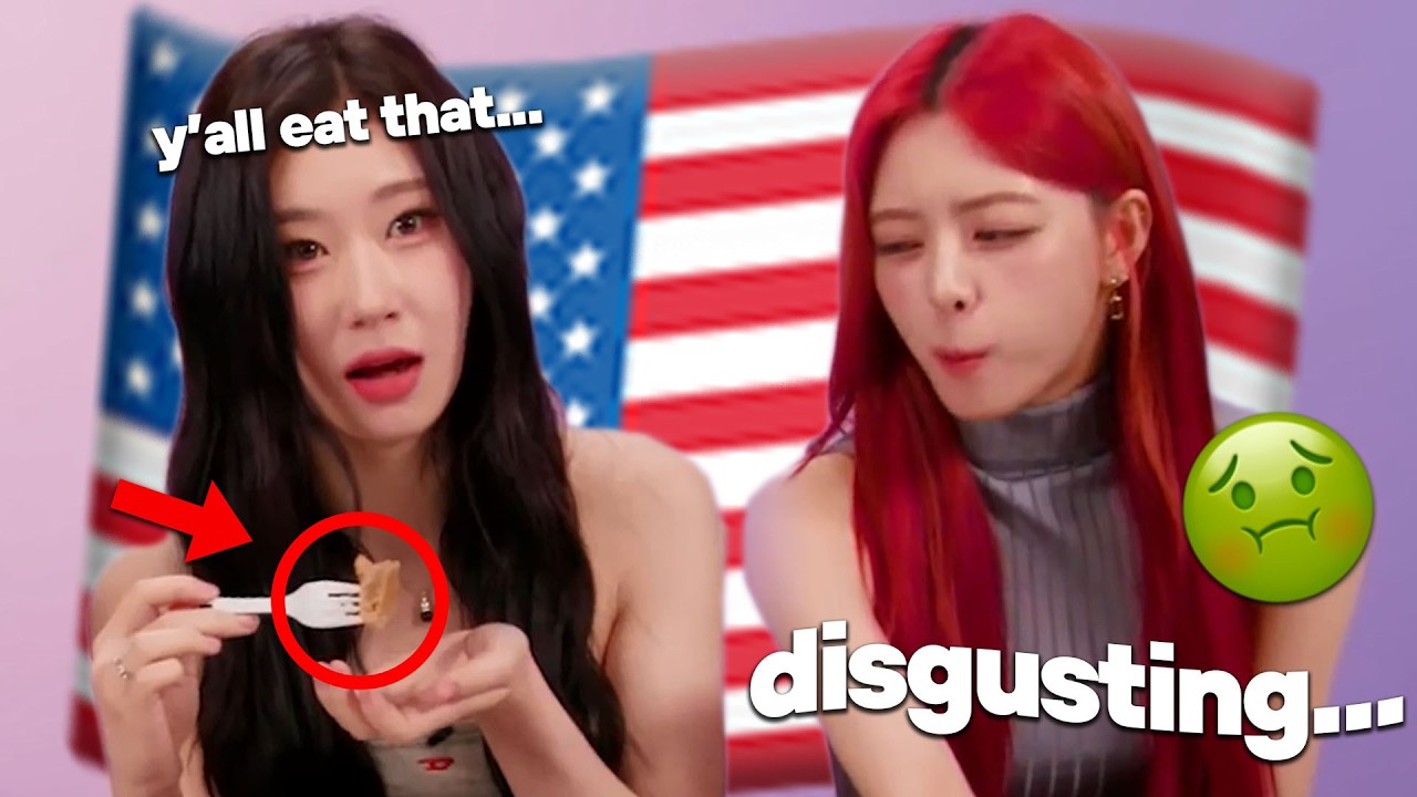 itzy in america but it's mostly them being disgusted with american food