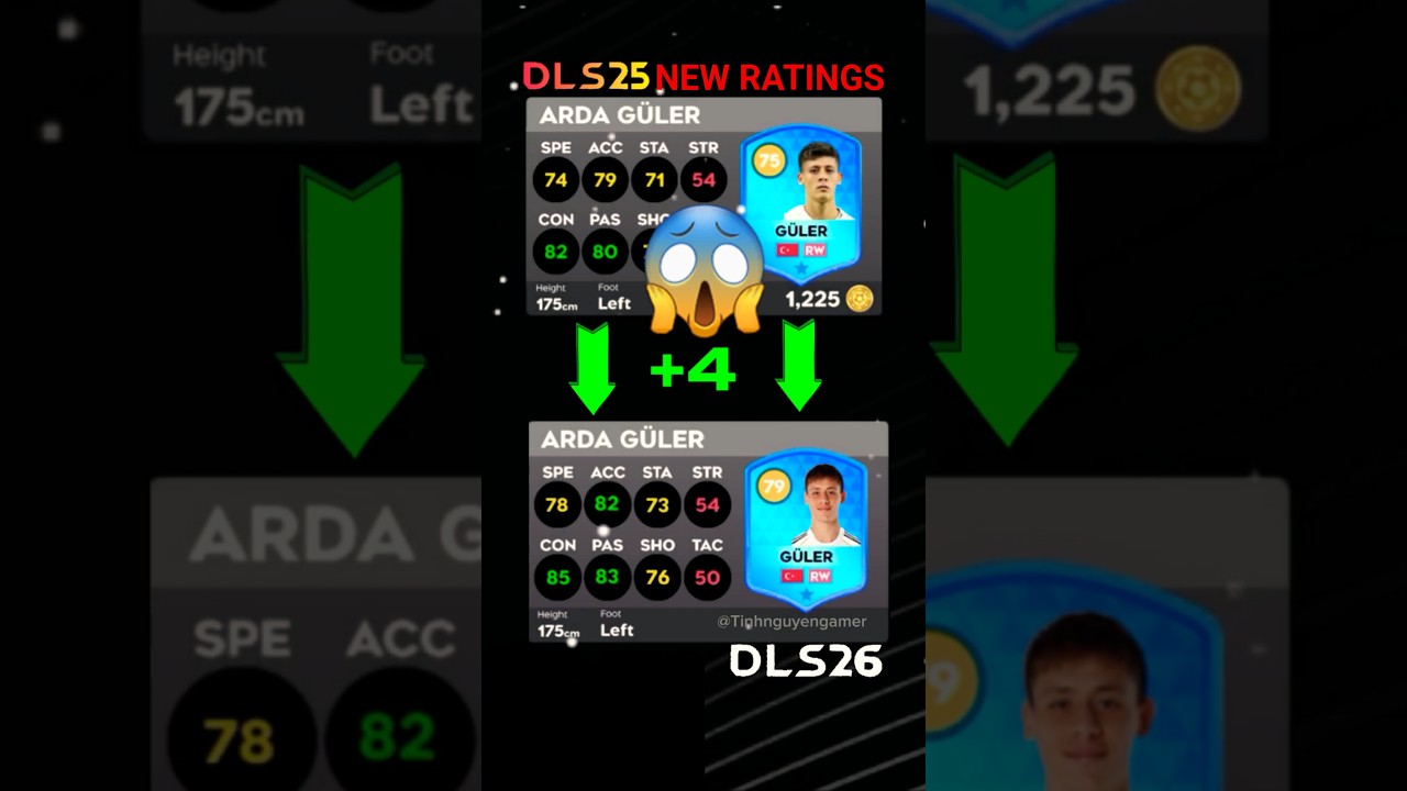DLS 26 | 🔥 NEW RATINGS IN DLS 26 ! Rating Refresh 🎯 #dls26 #newrating #g&uuml;ler