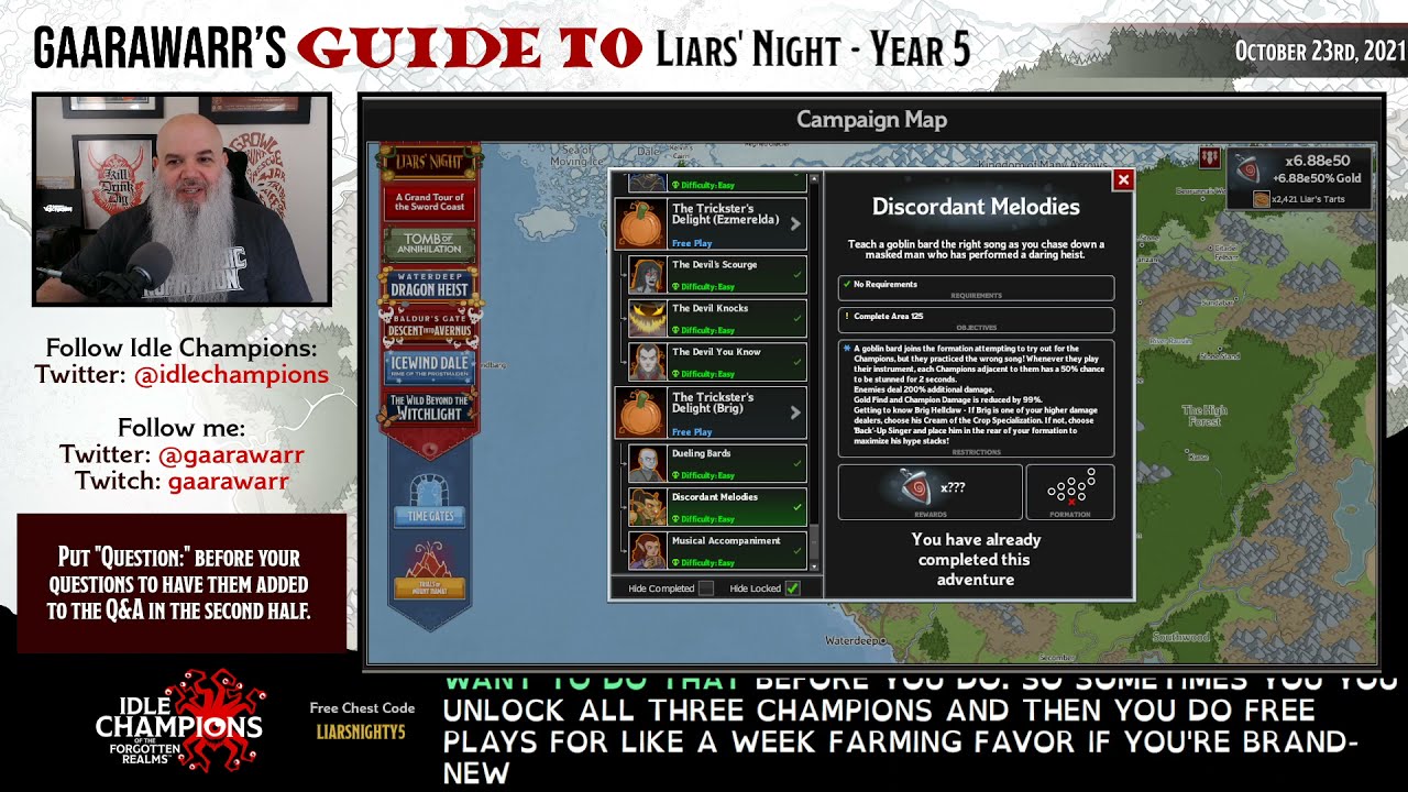 Gaarawarr's Guide to Liars' Night | Idle Champions | D&D