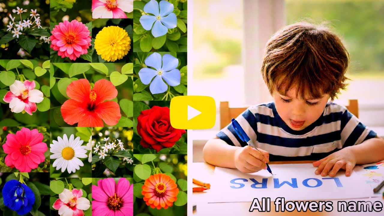 20 Flowers Name for Kids 🌸 | Learn Flower Names in English