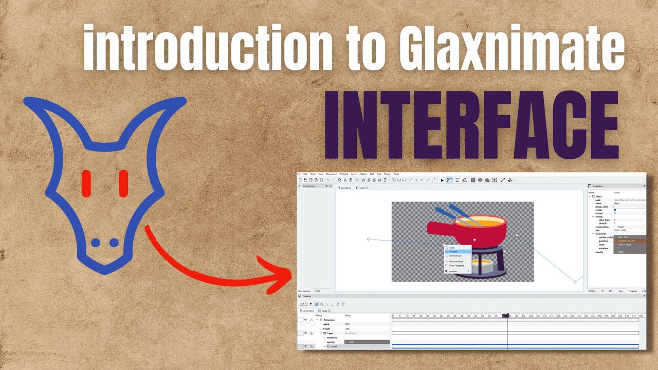 Glaxnimate Explain: Introduction to Glaxnimate interface
