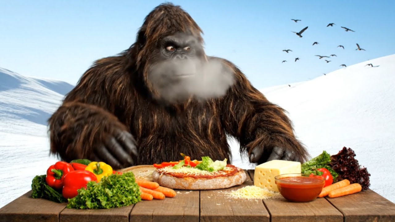 Bigfoot Cooking Pizza in a Snowy Forest 🍕❄️ | Funny Winter Vlog