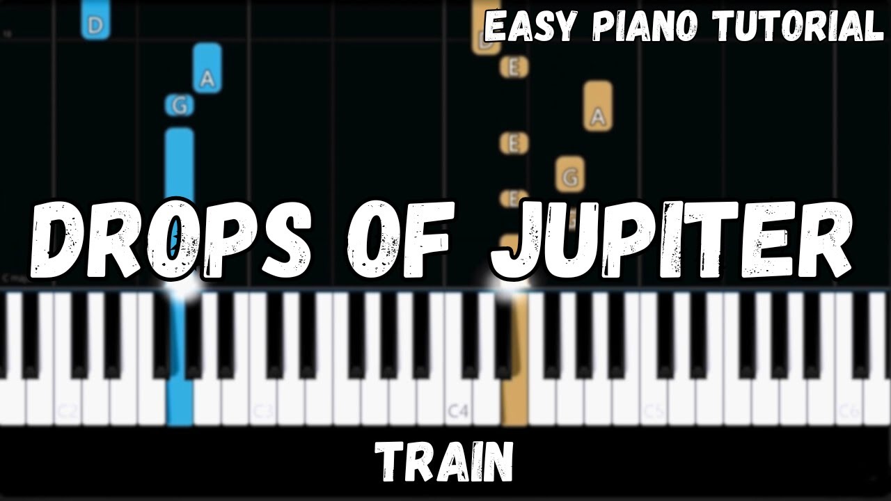 Train - Drops of Jupiter (Easy Piano Tutorial)