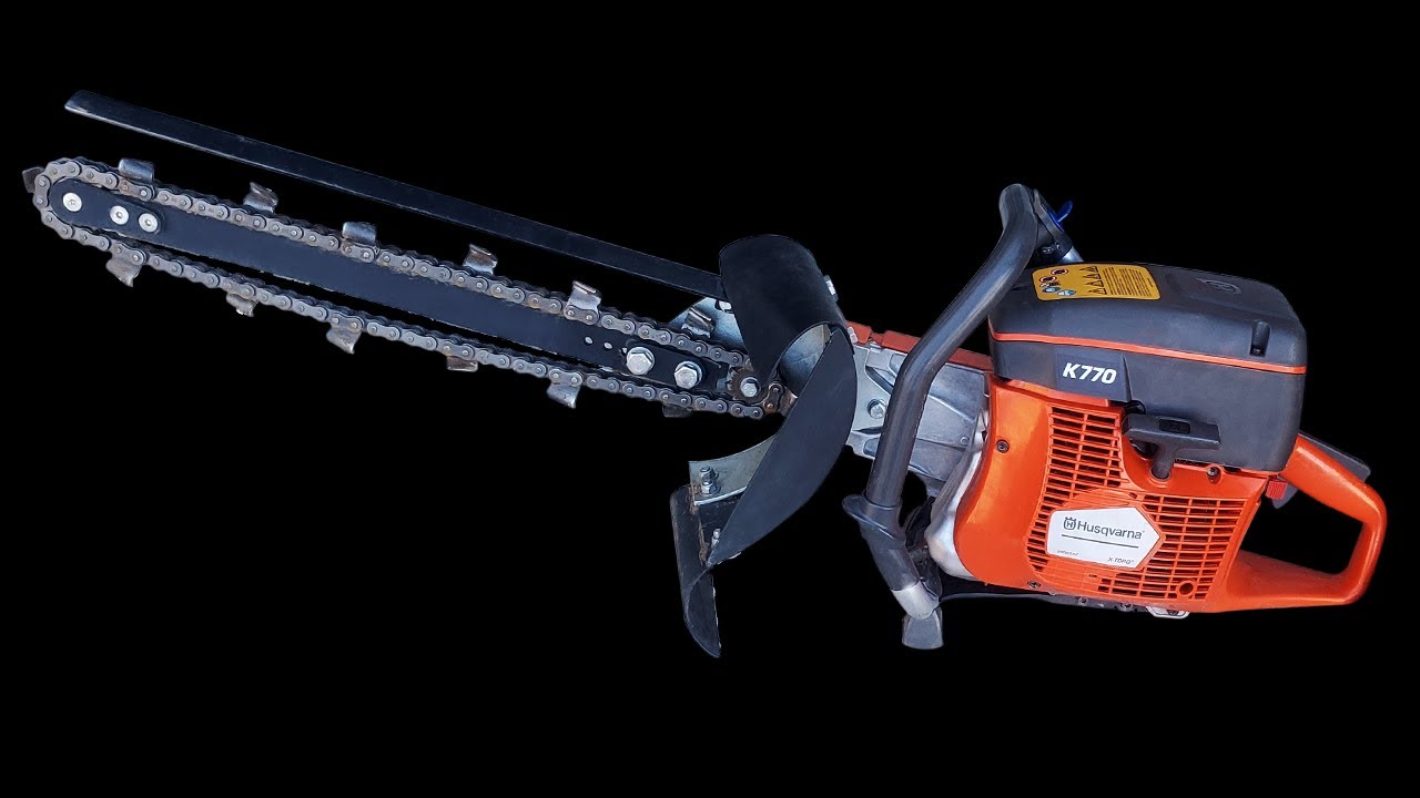 Installing the Trencher Pro cutting chain on a Geo Ripper trencher
