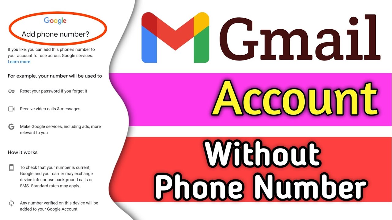 Create Gmail Account Without Phone Number I How to Make Gmail Account Without Phone Number