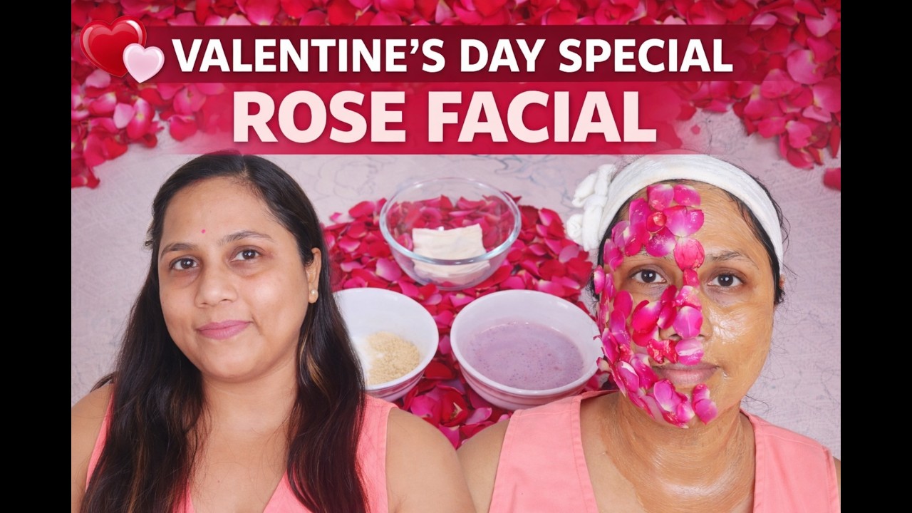 VALENTINE’S DAY SPECIAL – Rose Facial at Home | Instant Glow in 30 Minutes | @Maskara-f2t