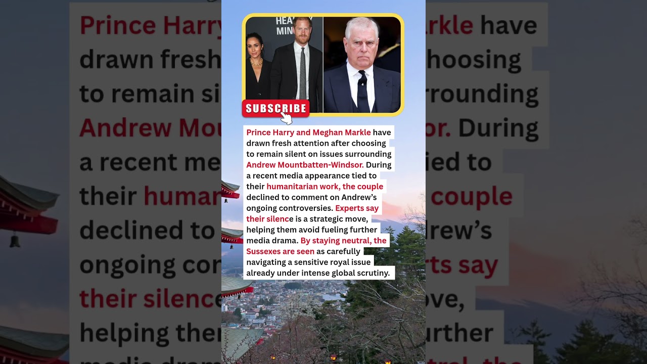 BREAKING: Prince Harry & Meghan Markle Grab Spotlight After Decision on Andrew Mountbatten-Windsor!