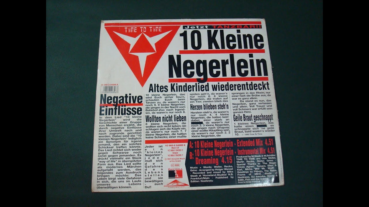TIME TO TIME.(ZEHN KLEINE NEGERLEIN.(EXTENDED MIX.)(12''.)(1991.)