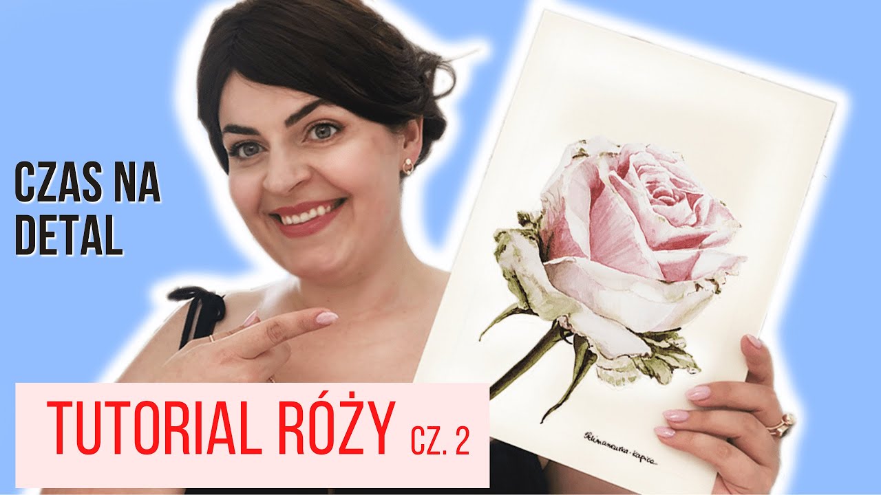 Tutorial róży. Jak łączyć kolory w akwareli? Czyli miękkie i ostre krawędzie! Część 2
