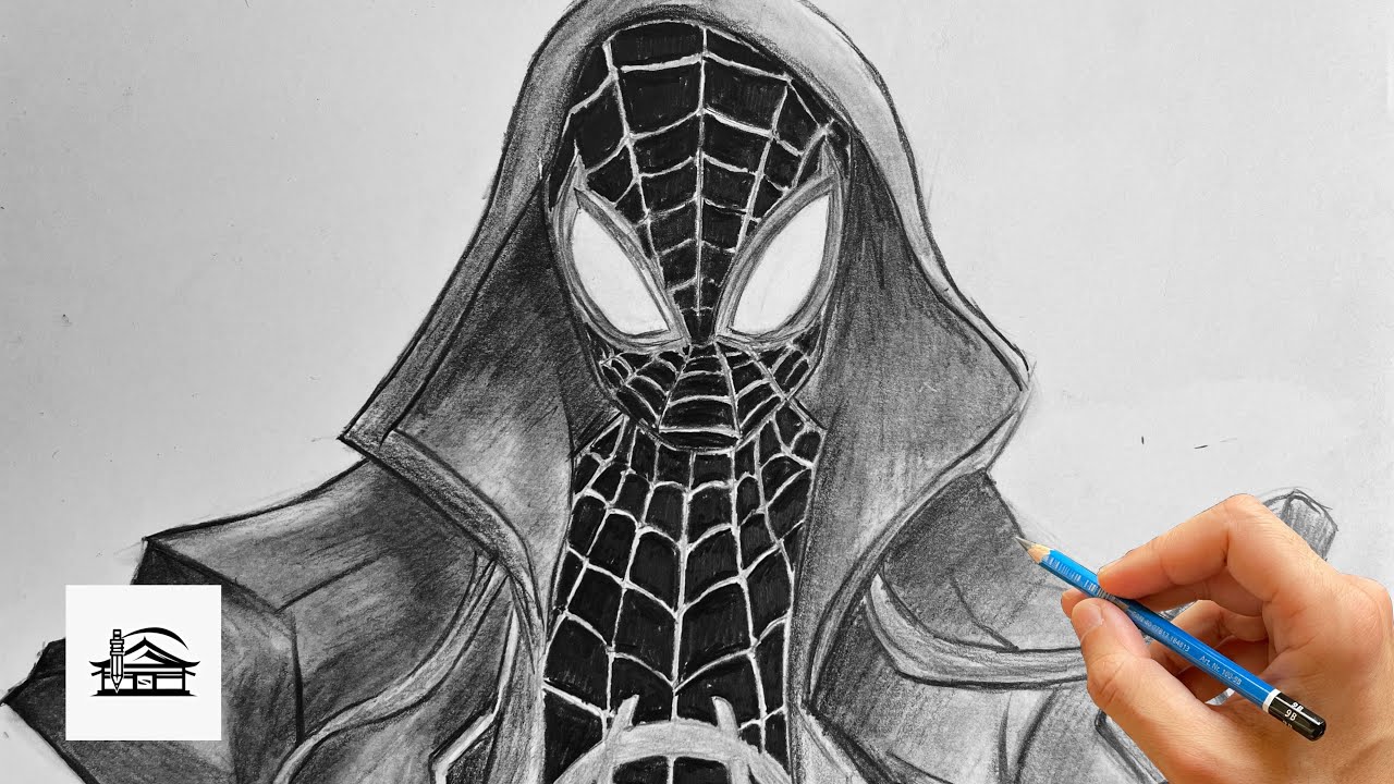 How to Draw Miles Morales – Pencil Drawing Tutorial Step by Step
