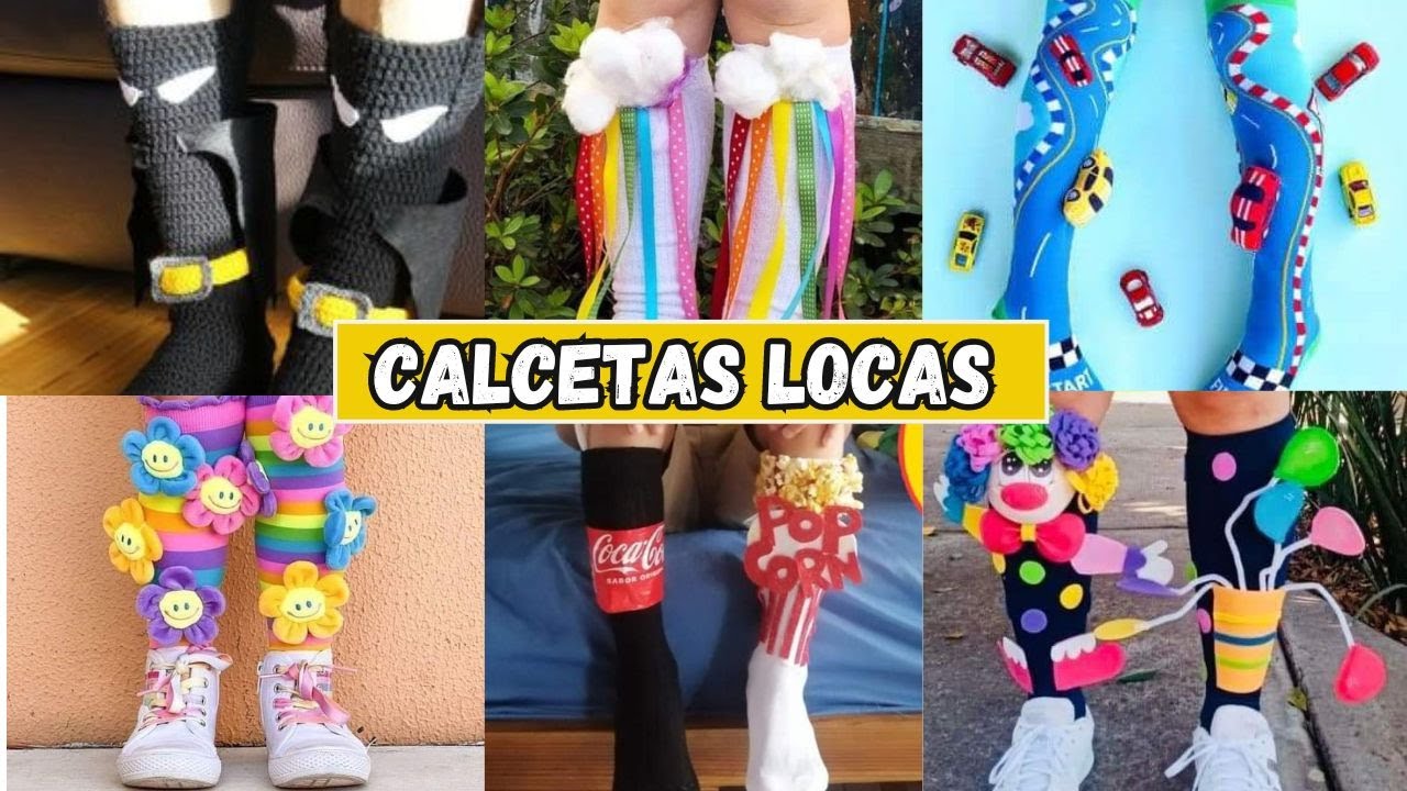Recopilación 50 ideas de CALCETAS MEDIAS LOCAS para niña y niño. 2024 Día del Niño #calcetaslocas